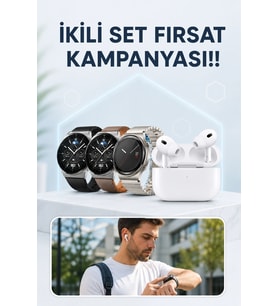 Aynalı Bluetooth Kulaklık Yeni Nesil Akıllı Saat Titreşimli Nabız Ölçer Spor Modları
