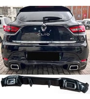 Renault Clio 4 Rs Arka Ek Difüzör Parlak Siyah 2012 2013 2014 2015 2016 Arka-difizör-bodykit-ek