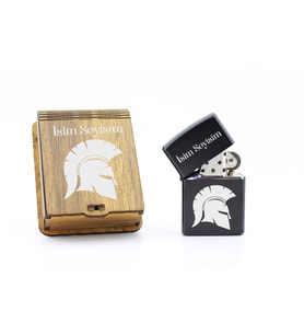 Kişiye Özel Zippo Tarzı Benzinli Metal Çakmak - Savaşçı Temalı