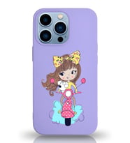 Apple iPhone 13 Pro Uyumlu Lansman Kılıf Vespagirl Tasarımlı Altı Kapalı İçi Kadife Kaplı  Kapak (Şeffaf)