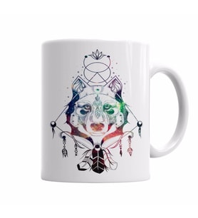 Triangle Psychedelic Kupa Bardak Porselen