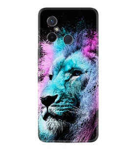 Xiaomi Redmi 12C Kılıf Silikon Desen Özel Seri Pink Blue Leon 1603