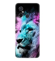 Xiaomi Redmi 12C Kılıf Silikon Desen Özel Seri Pink Blue Leon 1603