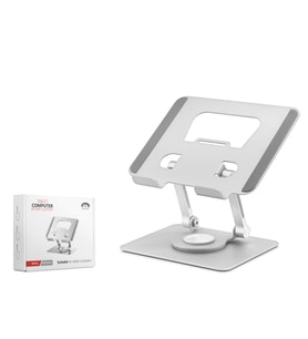 Metal 360 Derece Dönebilen Kompakt Tablet Ve Laptop Standi - Silver HDX8020