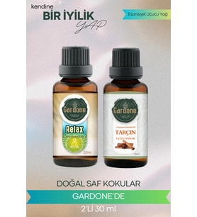 Relax + Tarçın ( Oda Kokusu Aroma Terapi Buhurdanlık / Difüzör Yağı ) Set 2 Adet x 30 ML