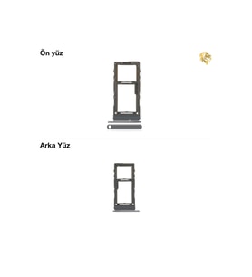 Samsung Galaxy S20 Ultra ile Uyumlu Sim İç Yuvası Çiftli Gri Çiftli sim yuvası ikili sim tepsisi çiftli sim aparatı dual sim çekmecesi