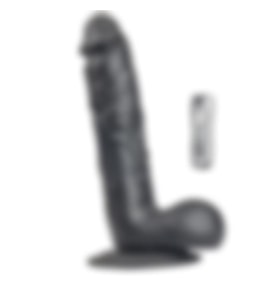 River World 24 cm'lik Realistik Pe nis Dildo Titreşimli Siyahi