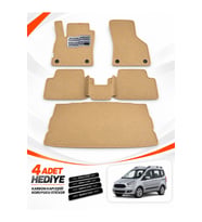 e-biz FORD TOURNEO-COURIER (2013-2023) Uyumlu EVA Oto Paspas Bagaj Paspası Dahil Bej