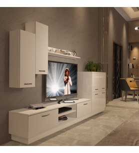 Decoraktiv Eko 6B Slm Dvd Tv Ünitesi Tv Sehpası - Parlak Beyaz