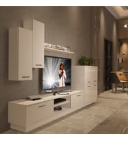 Decoraktiv Eko 6B Slm Dvd Tv Ünitesi Tv Sehpası - Parlak Beyaz
