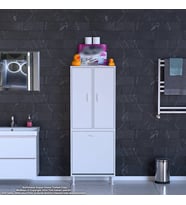 Modilayn YENİ İNCİ 55 x 160 cm Kapaklı Ve Çamaşır Hazneli Banyo & Mutfak Dolabı