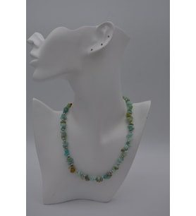 STONEAGE AMAZONİT TAŞLI TASARIM KOLYE (Altın / Dore)