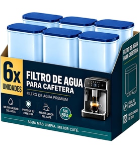 Philips Aqua Clean tam otomatik kahve makinesi ile uyumlu su filtresi, Philips 3100, 4000, 5000, Saeco, LatteGo, Gaggia - CA6707, CA6903 kireç ve su filtresi için yedek (6 adet)