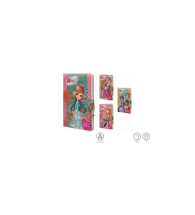 Gıpta Winx Kilitli Dikişli Sert Kapak 14x20 CM 96 Yaprak Hatıra Defteri (1 Adet) (Karışık)