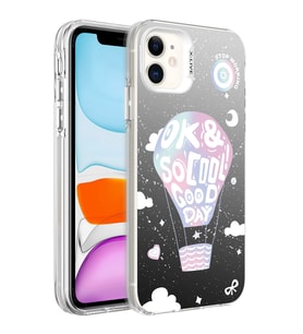 Apple iPhone 11 Kılıf Desenli Zore Silver Sert Kılıf Balon