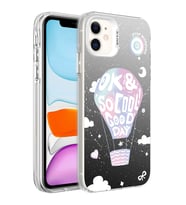 Apple iPhone 11 Kılıf Desenli Zore Silver Sert Kılıf Balon