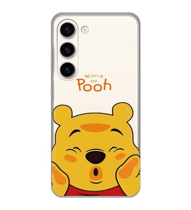 Samsung Galaxy S23 Uyumlu Winnie The Pooh Desenli Şeffaf Telefon Kılıfı