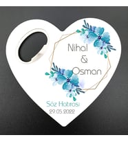 Nikah, Nişan, Kına, Söz, Sünnet, Doğum, Mezuniyet Hatırası Kalp Açacak Magnet MG Atölye