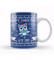 Happy Fairy Tail Aye Sir Christmas Knit Kupa Bardak Porselen