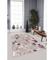 Mürdüm Vintage Kaymaz Tabanlı Makinede Yıkanabilir Halı SU04 - 100 x 160 cm