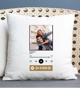 Kişiye Özel Spotify Tasarım Fotoğraflı Kare Yastık
