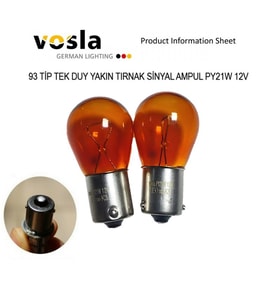 2 Adet Tek Duy Yakın Tırnak Sinyal Ampülü Py21w 12v Turuncu