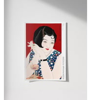 Çerçevesiz Poster Kobayakawa Kiyoshi Modern Kadın (Çok Renkli)