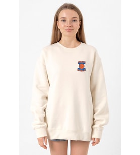 Dubious Handles Logo Ekru Kadın 2ip Sweatshirt