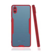 Galaxy A02 Kılıf Zore Parfe Kenarları Pastel Renk Silikon Kılıf (Kırmızı)