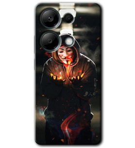 Poco M6 Pro Kılıf HD Desen Baskılı Kılıf - V for Fire
