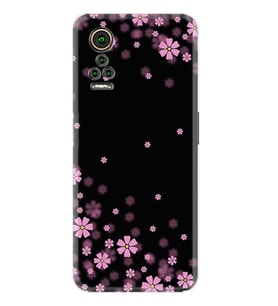 General Mobile GM 21 Pro GM 22 Pro Plus Kılıf Desemli Silikon Black flowers 1391