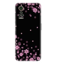 General Mobile GM 21 Pro GM 22 Pro Plus Kılıf Desemli Silikon Black flowers 1391