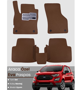 FORD ECOSPORT (2013-2024) Uyumlu EVA Paspas Tam Set–Araca Özel,Su Geçirmez,Kolay Montaj