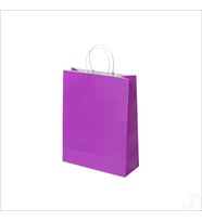 Büküm Saplı Kraft Çanta 32 x 26 x 12 cm, Mor - 1 Adet (STD)