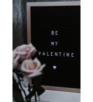 "Romantik Sevgililer Günü Temalı Mdf Tablo - Çerçevesiz Be My Valentine Duvar Dekoru"
