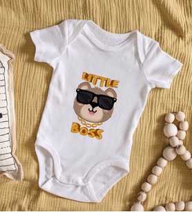 BK Kids Little Boss Tasarımlı Bebek Body Zıbın - Model 3