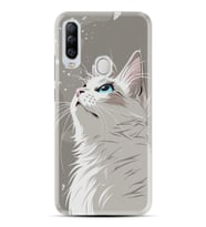 GM 20 Pro Kılıf HD Resim Baskılı Beyaz Kedi StKd -061