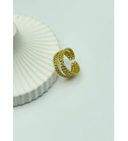 Çelik Gold Ayarlanabilir Yüzük - 25yzk165