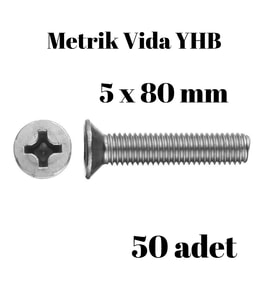 Metrik Vida Civata Yhb 5x80 50'li Paket