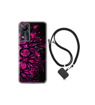 Infınıx Note 11 Pro Kılıf Ipli Boyun Askılı Desenli Silikon Purple Knife 1692