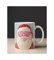 "Noel Baba""Yılbaşı Temalı" Merry Cristhmas Yeni Yıl Tasarımlı Hediyelik Porselen Kupa Bardak (Beyaz)