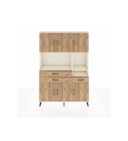 Arges Gardrop 9 Raflı 3 Çekmeceli 6 Kapaklı 132x30x195 Aytaşı-Çam