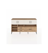 Arges Konsol 8 Raflı 3 Çekmeceli 4 Kapaklı 176x30x99 Çam-Aytaşı/Çam