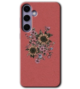 Galaxy S24 Kılıf HD Desen Baskılı Kılıf - Retro Çiçek