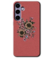 Galaxy S24 Kılıf HD Desen Baskılı Kılıf - Retro Çiçek