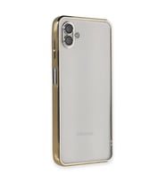 Samsung Galaxy A04 Kılıf Razer Lensli Silikon - Gold