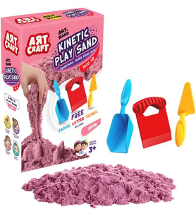 Craft AKSESUARLI PEMBE KİNETİK OYUN KUMU 1000 GR