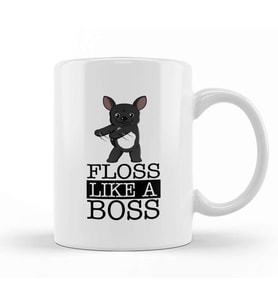 French Bulldog Floss Like A Boss Kupa Bardak Porselen