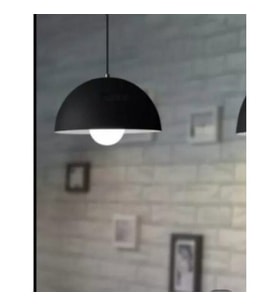 RİOLİGHT RETRO,RUSTİK MUTFAK,ODA,CAFELER İÇİN TEKLİ METAL SARKIT AVİZE ÇAP:30CM (Siyah)