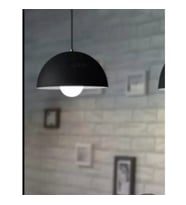 RİOLİGHT RETRO,RUSTİK MUTFAK,ODA,CAFELER İÇİN TEKLİ METAL SARKIT AVİZE ÇAP:30CM (Siyah)